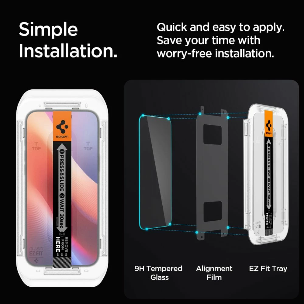 Xham mbrojtës Spigen Glas.tR EZ Fit për iPhone 16 Pro