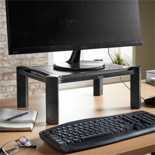 Mbajtëse monitori VONHAUS 3005097, e rregullueshme në lartësi 16.8x43.5x33 cm, e zezë