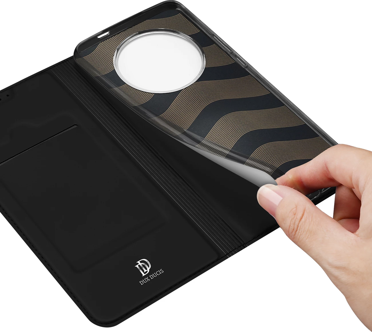 Mbështjellës Dux Ducis SkinPro për Honor Magic7 Lite/X9c/X60 Pro, i zi