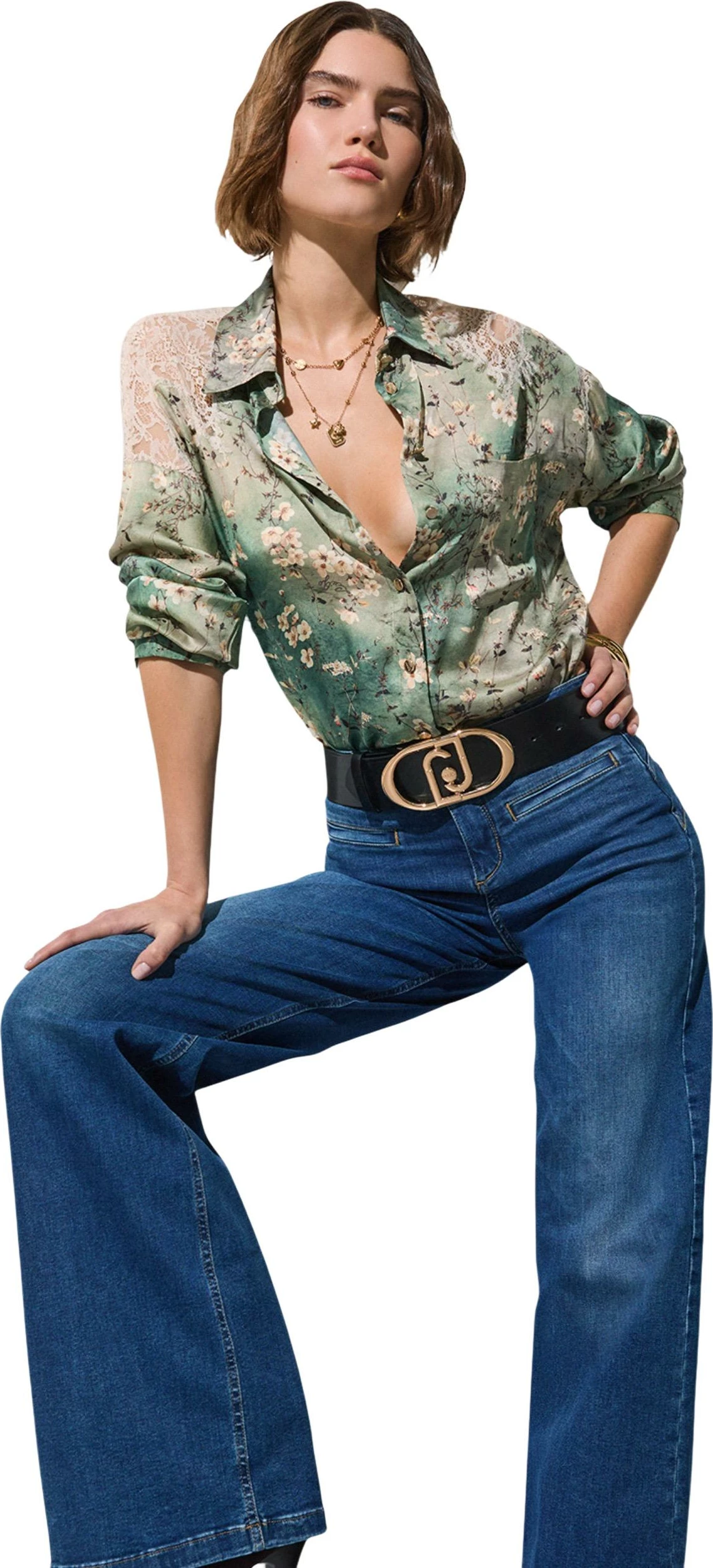 Pantallona për femra Liu Jo UF6069 DS004, denim të errëta [Madhësia: W27]