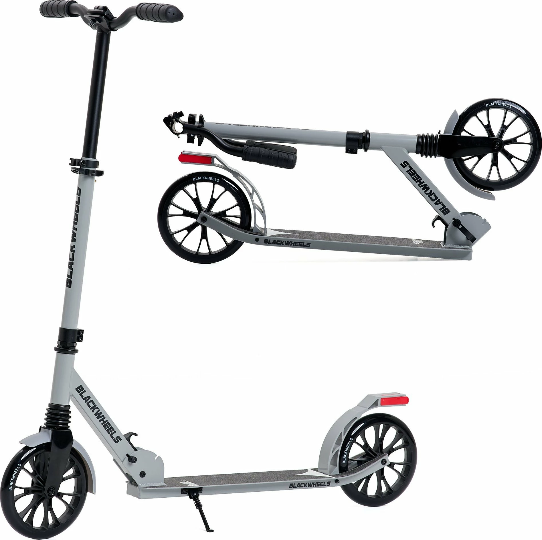 Skuter Blackwheels Zoom, 200 mm, palosës, ABEC-7, për të rritur, gri