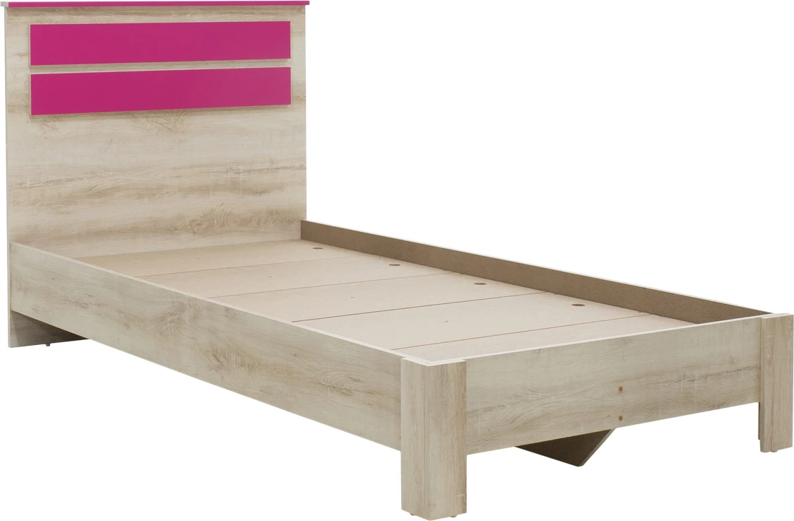 Krevat Looney, ngjyrë castillo-rozë, 100x200cm