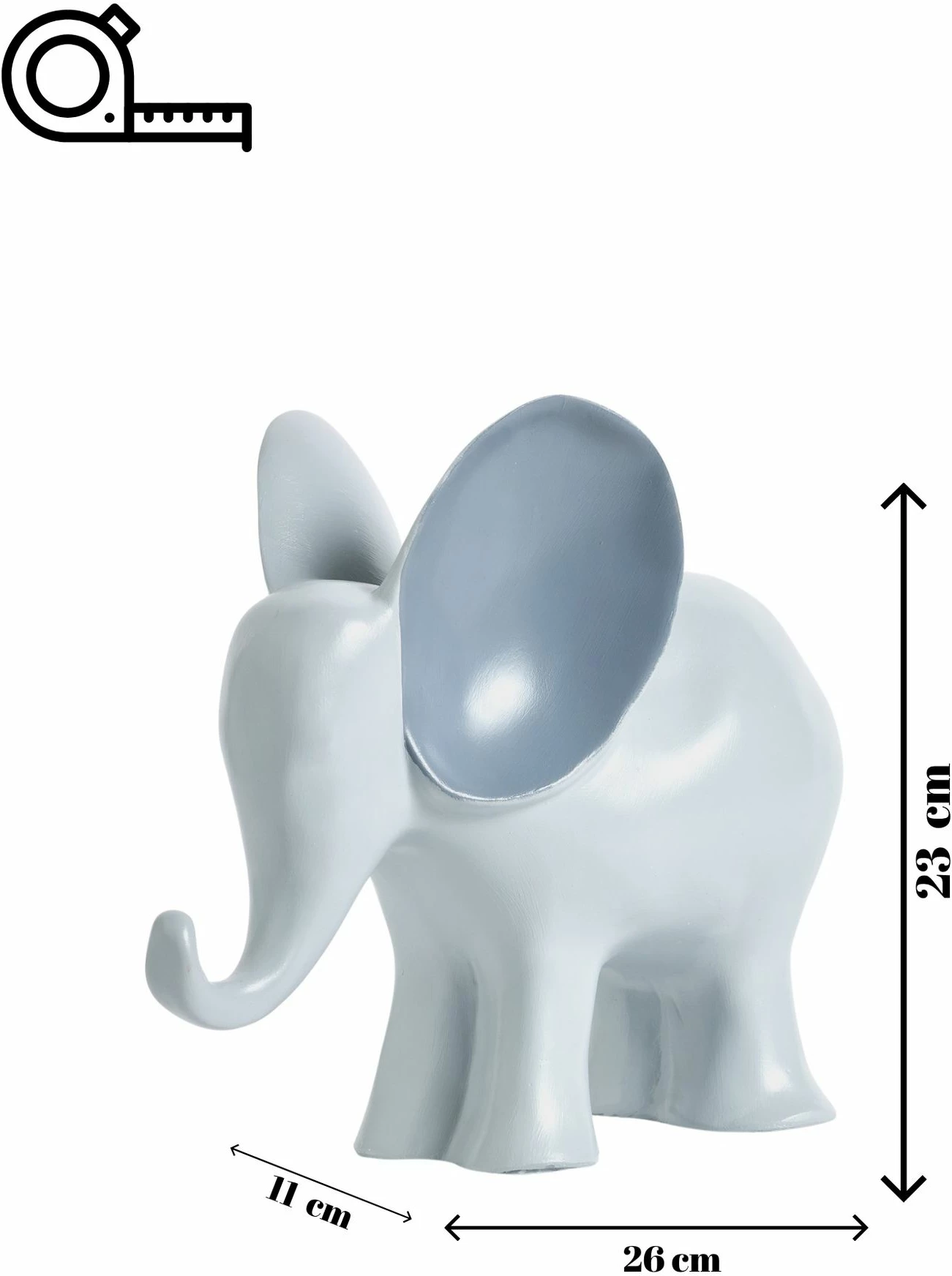 Objekt dekorativ elefant, Evila Originals, ngjyrë gri