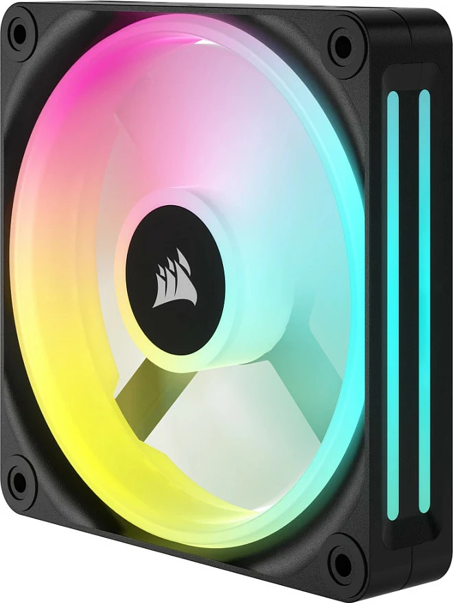 Ventilator për kasë Corsair 120mm PWM RGB, 3 copë, zi
