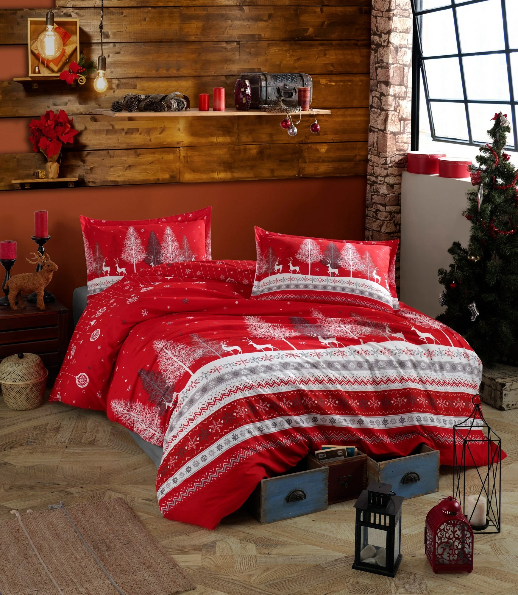 Set mbulesë për jorgan njëpersonësh Ranforce, L'essentiel, Nadal