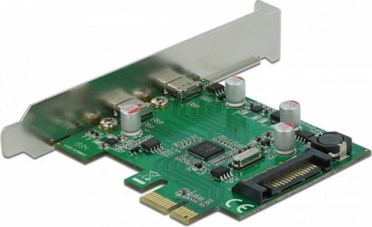 Kartelë zgjerimi PCIe DeLOCK VL805, PCIe x1, 2x USB-C USB 3.2 Gen 1, full-height/low-profile