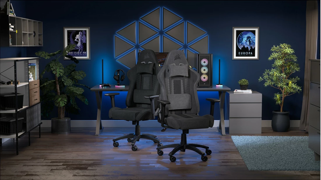 Karrige gaming Corsair TC100 Relaxed, 2D armrest, ergonomike, e zezë