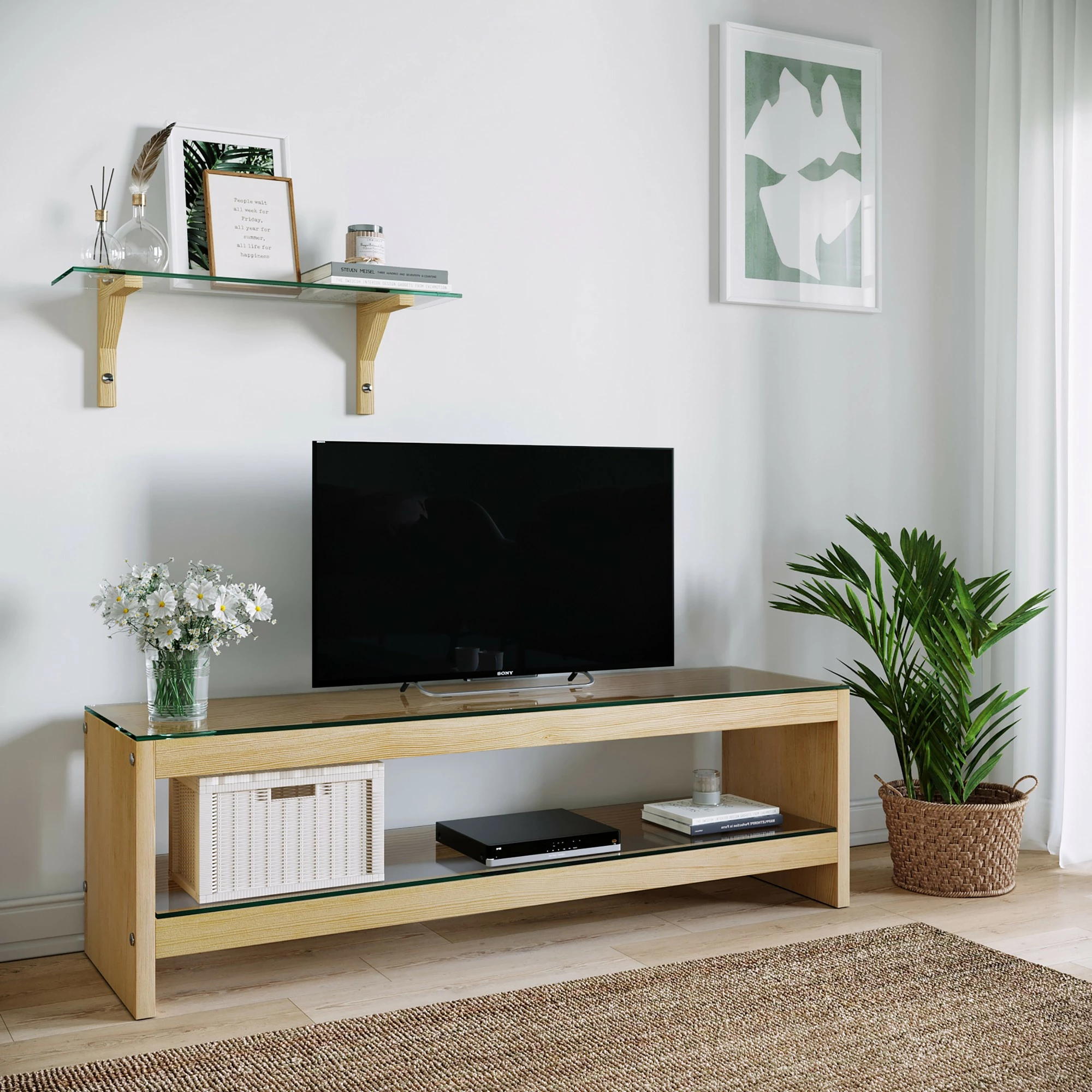 Komodë TV Skye Decor, ngjyrë lisi, TV302