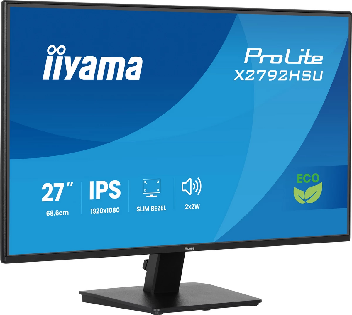 Monitor, IIYAMA, ProLite X2792HSU-B1, 27", IPS, Full HD 1920x1080, altoparlantë 2x2W, kornizë e hollë, e zezë