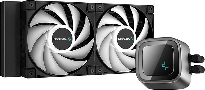 Ftohës uji për CPU DeepCool LS520, AIO 240mm, 2x120mm ARGB, i zi