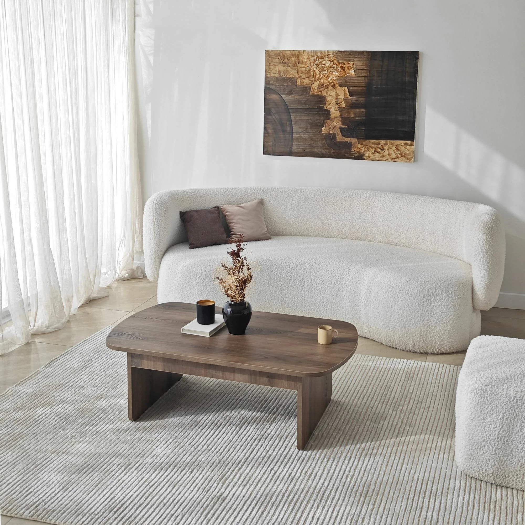 Tavolinë kafeje Skye Decor, ngjyrë arre, Theseus