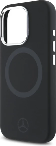 Mbështjellës Mercedes Silicone Tonal Logo MagSafe për iPhone 16 Pro, Zi