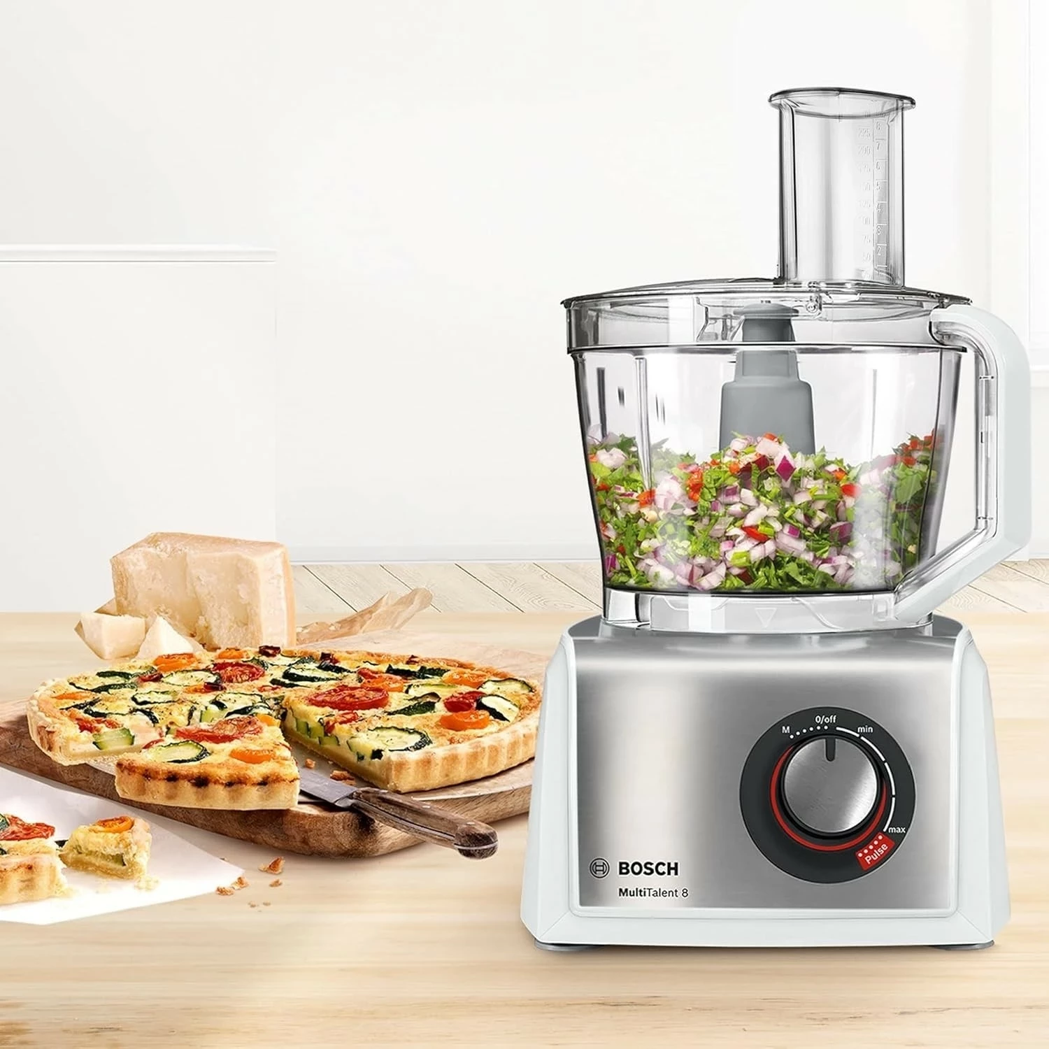 Procesor ushqimi Bosch MultiTalent 8 MC812S814, bardhë-argjendtë