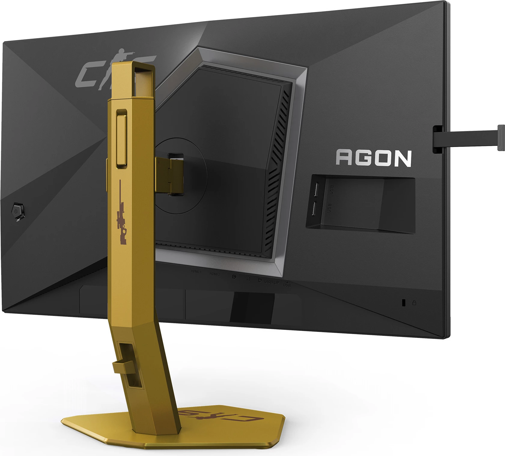 AOC AGON PRO CS24A Counter-Strike 2 Edition, 610Hz Gaming-Monitor (61.2 cm (24.1"), Black/Gold, FullHD, Fast-TN, HDMI, DP, USB-Hub)