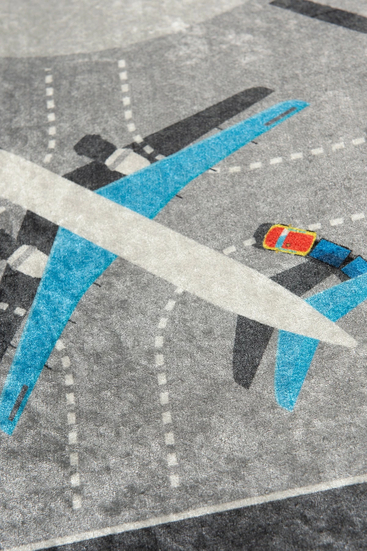 Qilim për fëmijë, dizajn aeroporti, shumëngjyrësh, 100x160cm