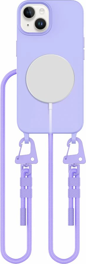 Mbështjellës Tech-Protect MagNecklace për iPhone 12 Pro Max, MagSafe, Violet me litar