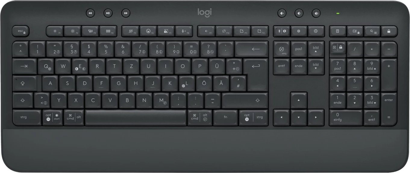 Kombo Logitech Signature MK650 për Biznes, Wireless, Bluetooth, Membranë, QWERTZ, Grafit, Maus i përfshirë