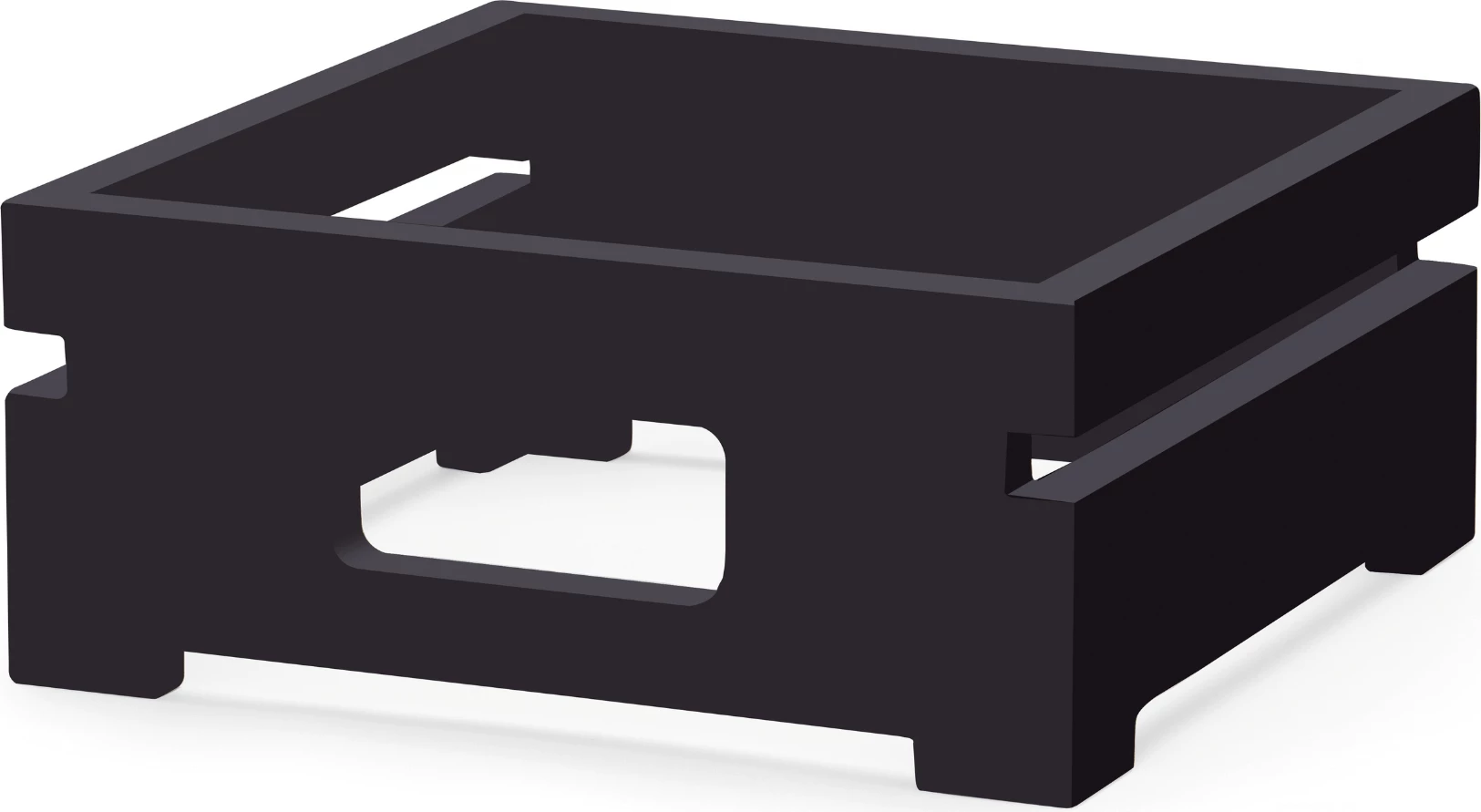 mbajtëse bufeti për ngrohës induksioni, Fine Dine Madeira 239551, dru lisi, e zezë