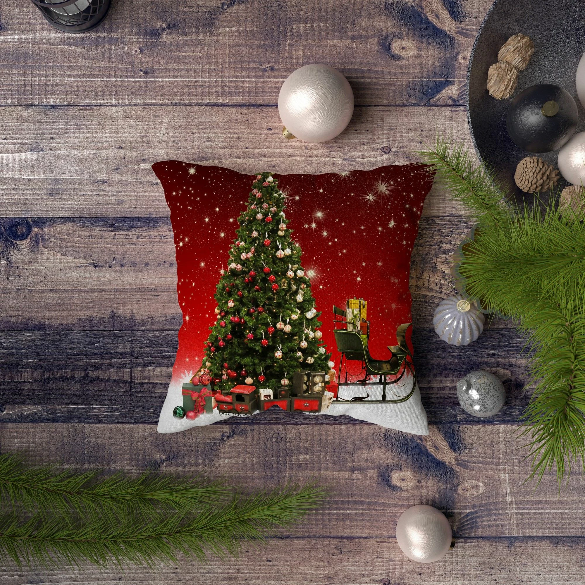 Jastëk dekorativ Aberto Design, NYXMAS056, shumëngjyrësh, 43x43cm