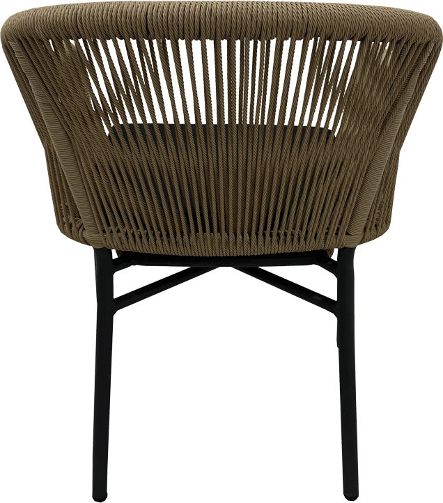 Karrige alumini Legana, e grumbullueshme, kornizë antracit, ratan natyral, 56x66x82cm