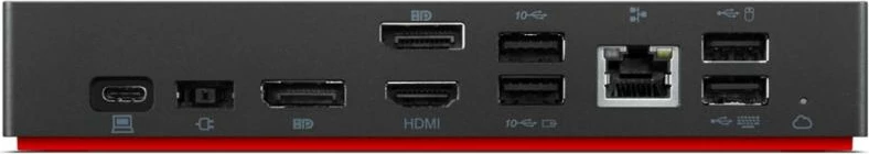Dok universal USB-C, Lenovo ThinkPad, Smart Dock 40B20135EU, shumë porta video/USB/Ethernet, e zezë