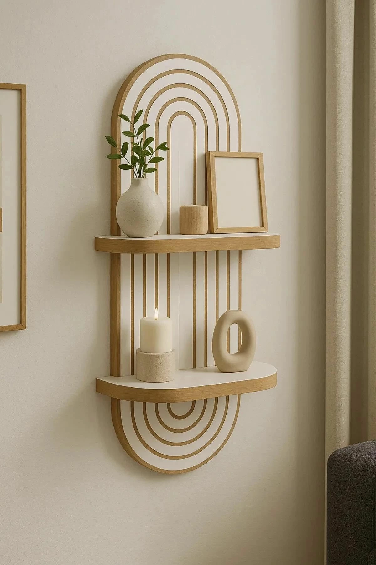 Raft muri modern, ngjyrë e bardhë, Skye Decor, Artmtkwll2