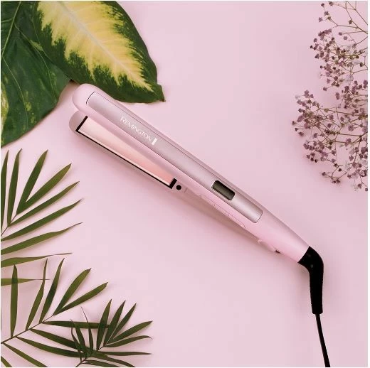 Hekur për drejtim flokësh Remington Coconut Smooth S5901, qeramik, rozë