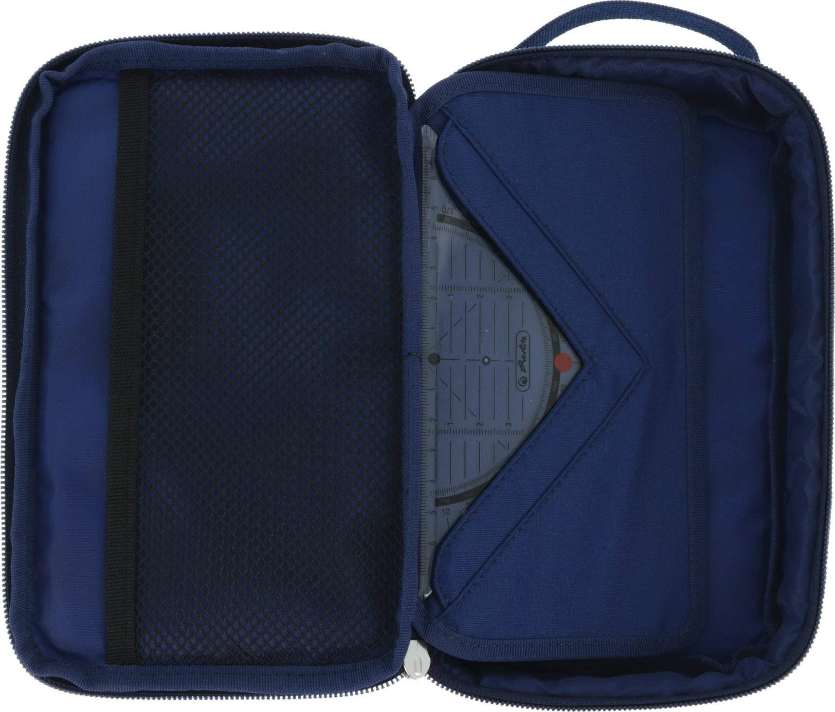 Mbështjellës lapsash herlitz Faulenzer 2 Go CamoBlue, poliester, blu