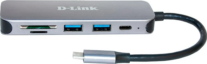 USB-C hub D-Link DUB-2325/E 5-in-1, gri