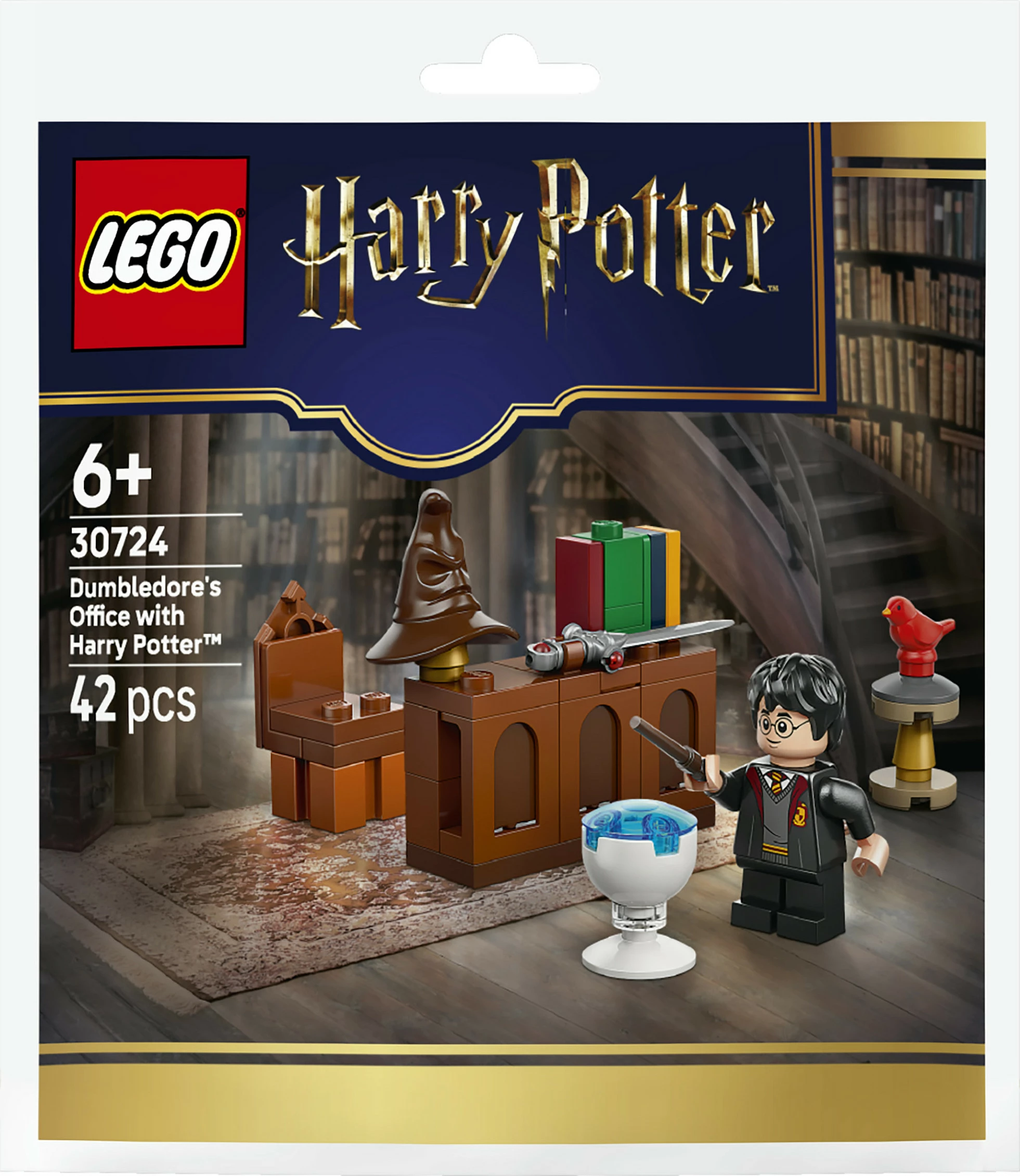 Set ndërtimi LEGO Harry Potter Zyra e Dumbledore-it 30724, 42 copë, 6+, shumëngjyrësh