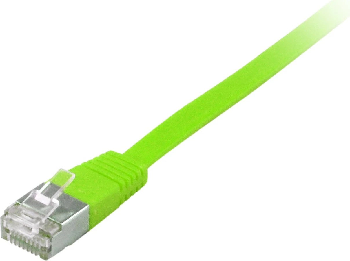 Kabllo rrjeti Equip Cat6a 10m flat, e gjelbër