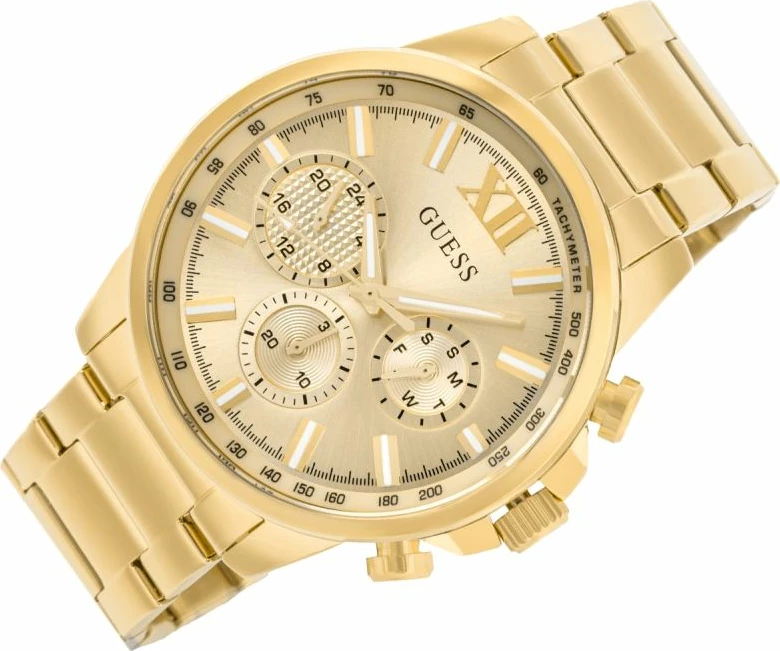Orë dore meshkuj Guess Walker GW0900G2, e artë, set me kuti