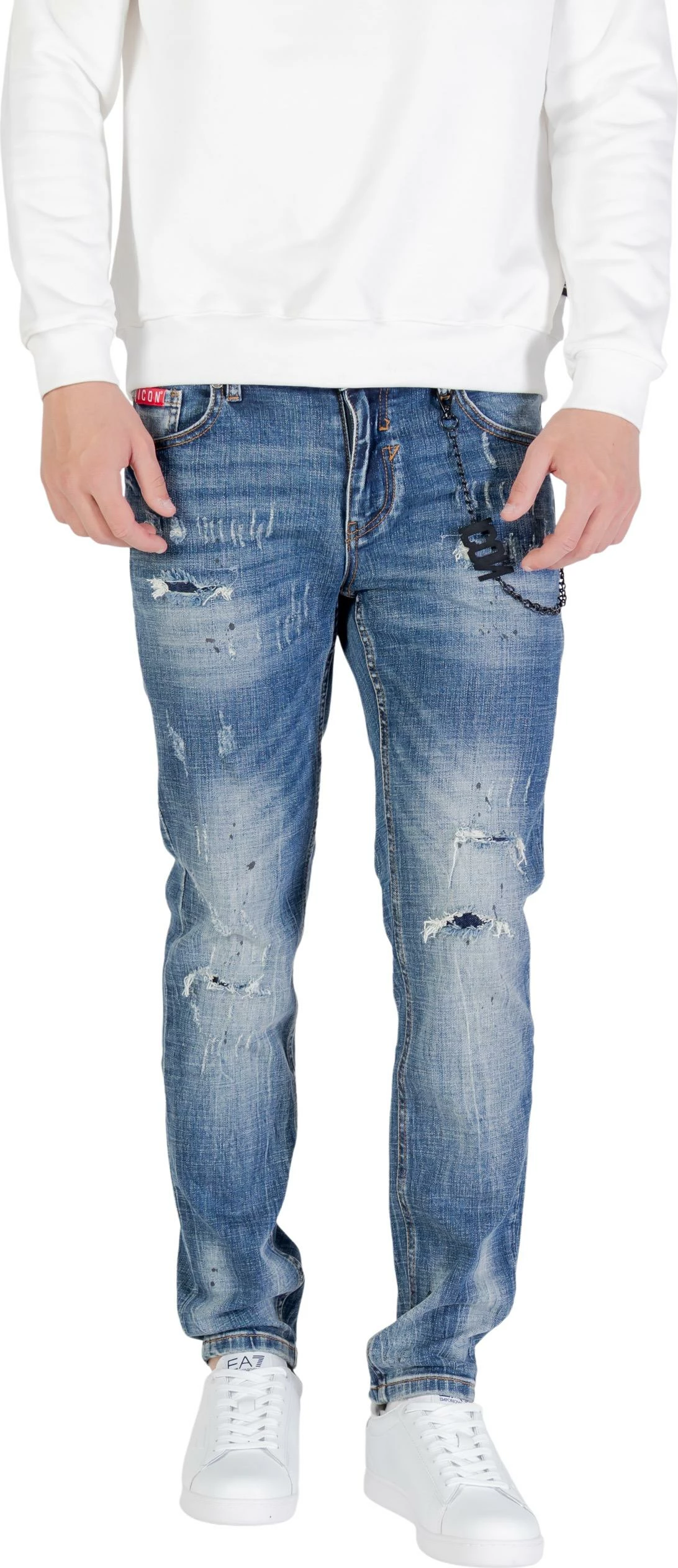 Pantallona xhinse për meshkuj Icon ICUF2W6D018, blu denim