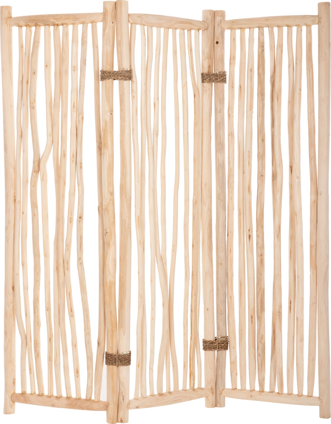 Ndarës hapsire me 3 pjesë, degë TEAK natyrale, ZENDOR FH4316, 165x180H cm