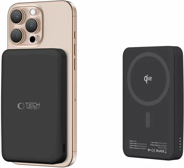 Powerbank Tech-Protect PB24 LifeMag QI2 MagSafe 10000 mAh, zi