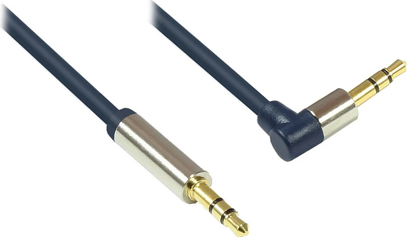 Kabllo audio GoodConnections 3.5mm TRS mashkull-mashkull, 1m, njëra anë e kënduar