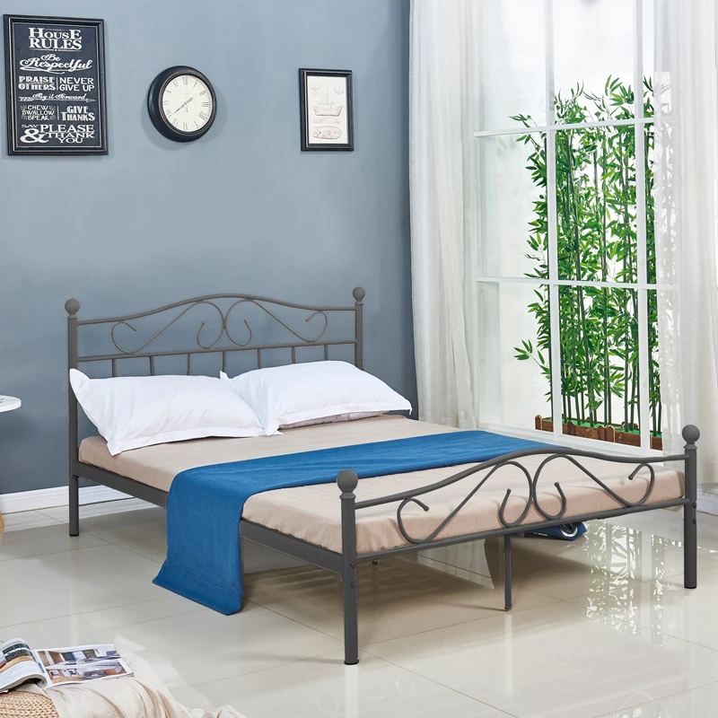 Krevat Yorick metalik zi 150x200x99cm