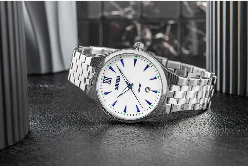 Orë dore për meshkuj Skmei, argjendi