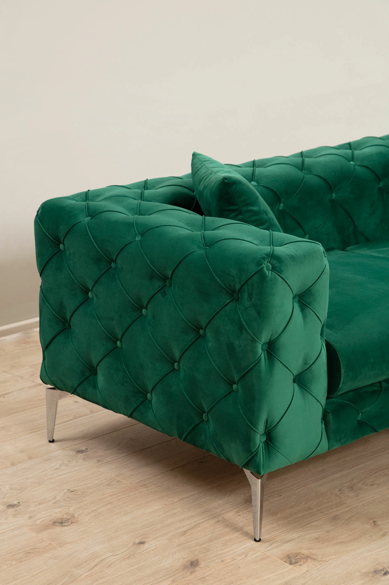 Divan treshe Atelier del Sofa, Como, ngjyrë e gjelbër