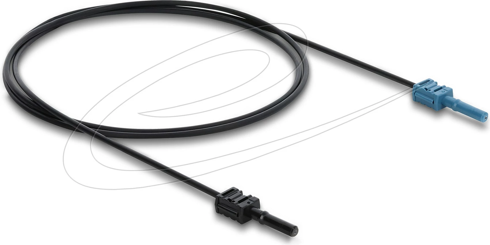 Kabllo fibër optike DeLOCK HFBR 4531-4533Z, ST-ST, 1 m, duplex, e zezë/kaltër