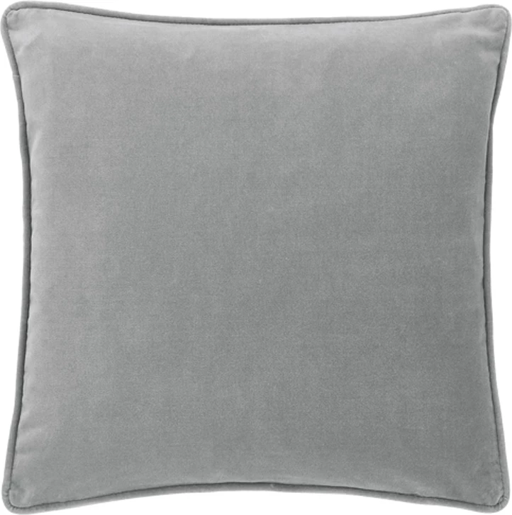 Jastëk dekorativ BROME, kadife, gri, 45x45cm