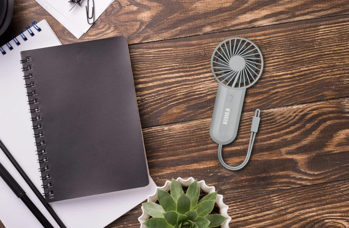 Ventilator dore N'OVEEN F220, USB, 4000 mAh, Gri 2
