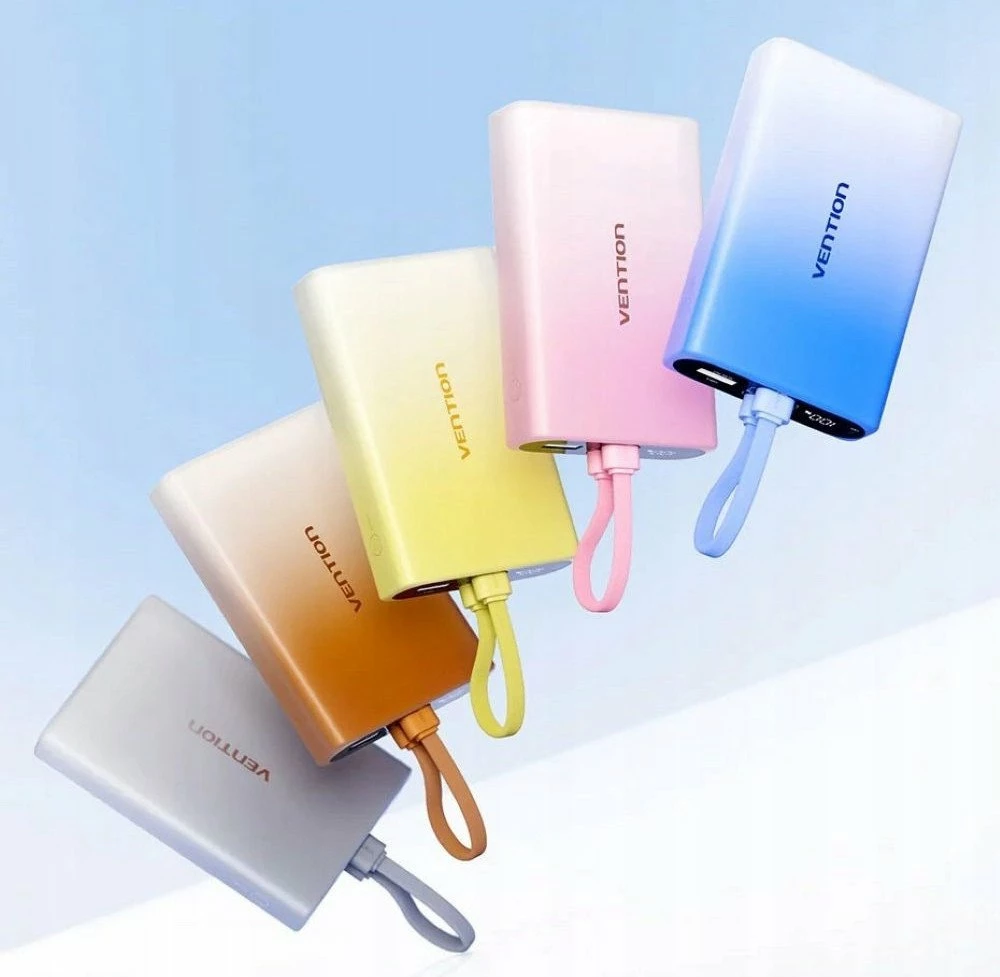 Powerbank Vention FHZJ0 10000mAh 22.5W me display, kafe (bakër)