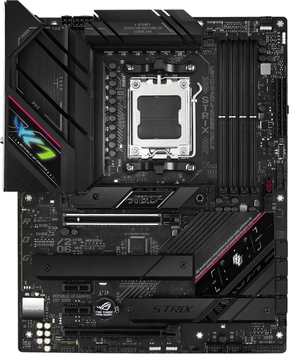 Pllakë amë Asus ROG Strix B650E-F Gaming WiFi 90MB1BQ0-M0EAY0, AM5, DDR5, PCIe 5.0, ATX, e zezë