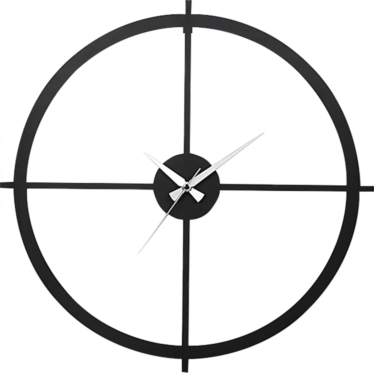 Orë muri metalike e zezë FH7450 Φ50 cm