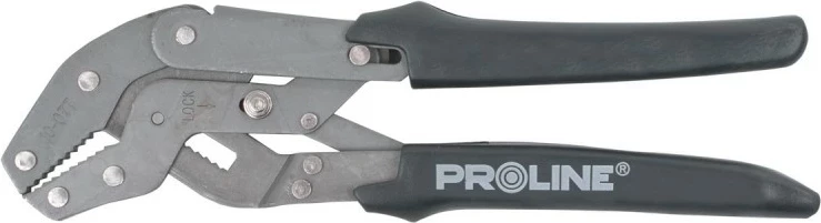 Pincë universale mini PROLINE 28797, 190 mm, hapje maks. 30 mm, nofulla paralele 6–19 mm, e zezë/argjendtë