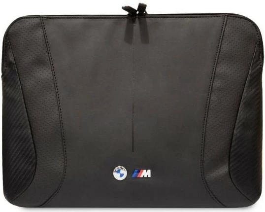 Mbështjellës laptopi BMW Perforated, 14 inç, Najlon/Lëkurë, i zi