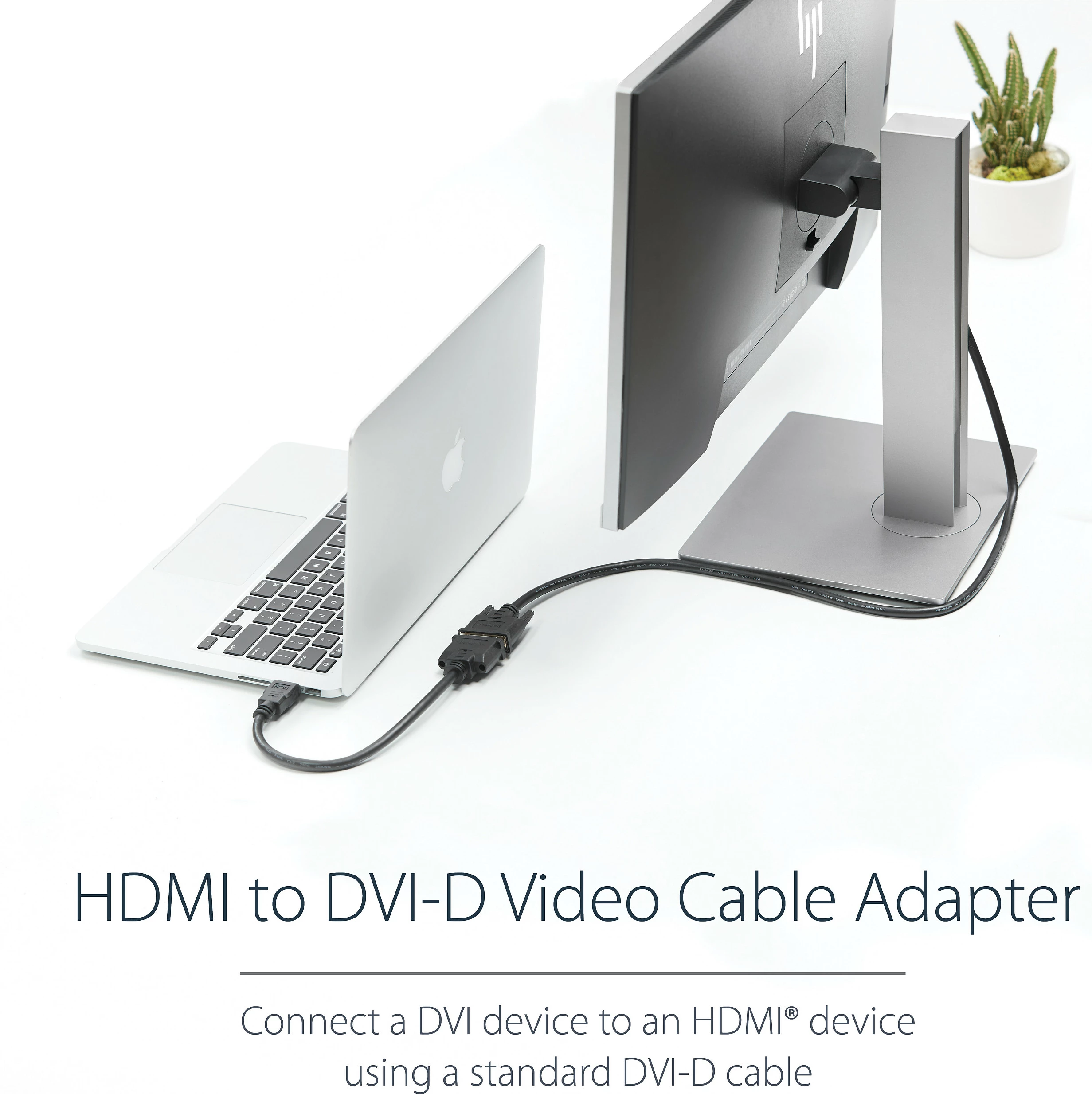 Adapter kabllo HDMI në DVI-D StarTech HDDVIMF8IN, 0.2 m, 1920x1200, e zezë