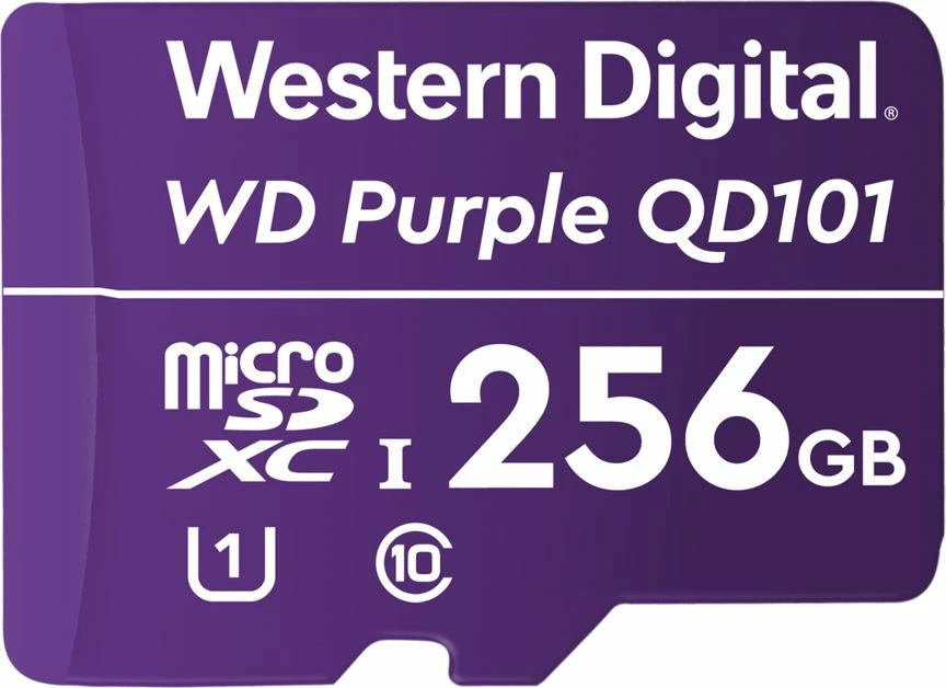 Kartë memorie microSDXC WD Purple QD101 256 GB Class 10 UHS-I/U1 (WDD256G1P0C), vjollcë