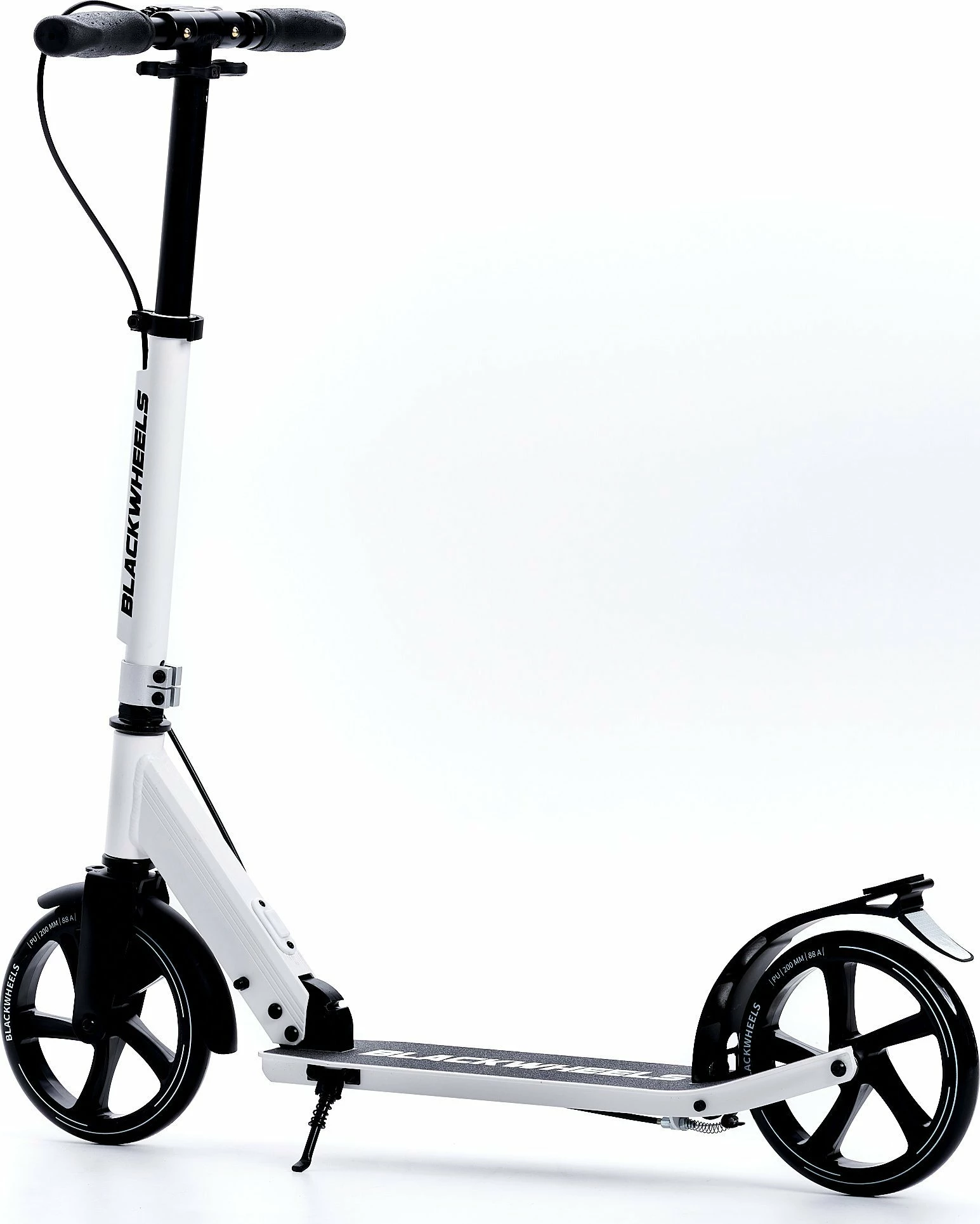 Skuter urban Blackwheels Orio, rrota 200 mm, ABEC-7, i palosshëm, max 100 kg, bardhë/zi